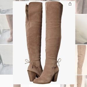 Jessica Simpson knee-high brown suede boots